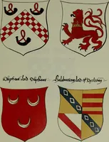 An illustration from Fac simile of an ancient heraldic manuscipt : emblazoned by Sir David Lyndsay of the Mount. Lyon king of armes 1542 (1878)