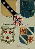 An illustration from Fac simile of an ancient heraldic manuscipt : emblazoned by Sir David Lyndsay of the Mount. Lyon king of armes 1542 (1878)