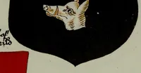 Picture 107 of 165 from Fac simile of an ancient heraldic manuscipt : emblazoned by Sir David Lyndsay of the Mount. Lyon king of armes 1542 (1878), leaf 215
