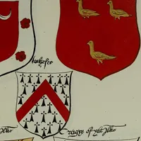 An illustration from Fac simile of an ancient heraldic manuscipt : emblazoned by Sir David Lyndsay of the Mount. Lyon king of armes 1542 (1878)