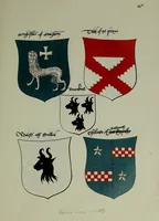An illustration from Fac simile of an ancient heraldic manuscipt : emblazoned by Sir David Lyndsay of the Mount. Lyon king of armes 1542 (1878)