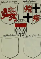 An illustration from Fac simile of an ancient heraldic manuscipt : emblazoned by Sir David Lyndsay of the Mount. Lyon king of armes 1542 (1878)