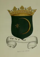 Picture 5 of 165 from Fac simile of an ancient heraldic manuscipt : emblazoned by Sir David Lyndsay of the Mount. Lyon king of armes 1542 (1878), leaf 37