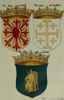 An illustration from Fac simile of an ancient heraldic manuscipt : emblazoned by Sir David Lyndsay of the Mount. Lyon king of armes 1542 (1878)