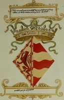 An illustration from Fac simile of an ancient heraldic manuscipt : emblazoned by Sir David Lyndsay of the Mount. Lyon king of armes 1542 (1878)