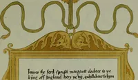 An illustration from Fac simile of an ancient heraldic manuscipt : emblazoned by Sir David Lyndsay of the Mount. Lyon king of armes 1542 (1878)