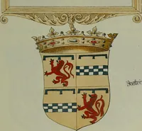 An illustration from Fac simile of an ancient heraldic manuscipt : emblazoned by Sir David Lyndsay of the Mount. Lyon king of armes 1542 (1878)