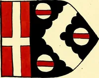 An illustration from Fac simile of a contemporary roll with the names and the arms of the sovereign and of the spiritual and temporal peers who sat in Parliament held at Westminster on the 5th of February in the sixth year of the reign of King Henry the Eighth, anno domini, 1515, in the possession of Thomas Willement (1829)