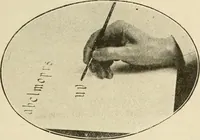 An illustration from Fairchild's rapid letterer and show-card maker, commercial alphabet construction with brush or pen (1910)