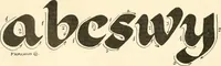 Picture 14 of 111 from Fairchild's rapid letterer and show-card maker, commercial alphabet construction with brush or pen (1910), leaf 19