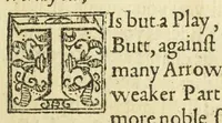 An illustration from A faire quarrell : with new additions of M. Chaughs and Trimtrams roaring and the bands song : as it was acted before the King by the Prince His Highnesse Seruants (1622)