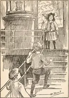 An illustration from Fairview boys at Light-house Cove, or, Carried out to sea (1914)