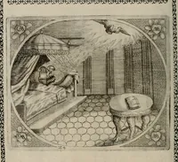 An illustration from Fama postuma, de virtutibus heroicis : quibus serenissima princeps ac domina D. Maria Archidux Austriae, Rheni Palatina vtriusque Bauariae Dux, et serenissimi quondam principis ac domini D. Caroli Archducis Austriae, Burgundiae, Styriae, Carinthiae, Carniolae Ducis Coniux, postea vidua augustam memoriae semper foelicis immortalitatem viuens moriens meruit (1609)