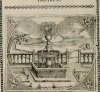 An illustration from Fama postuma, de virtutibus heroicis : quibus serenissima princeps ac domina D. Maria Archidux Austriae, Rheni Palatina vtriusque Bauariae Dux, et serenissimi quondam principis ac domini D. Caroli Archducis Austriae, Burgundiae, Styriae, Carinthiae, Carniolae Ducis Coniux, postea vidua augustam memoriae semper foelicis immortalitatem viuens moriens meruit (1609)