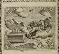 An illustration from Fama postuma, de virtutibus heroicis : quibus serenissima princeps ac domina D. Maria Archidux Austriae, Rheni Palatina vtriusque Bauariae Dux, et serenissimi quondam principis ac domini D. Caroli Archducis Austriae, Burgundiae, Styriae, Carinthiae, Carniolae Ducis Coniux, postea vidua augustam memoriae semper foelicis immortalitatem viuens moriens meruit (1609)