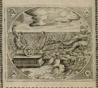An illustration from Fama postuma, de virtutibus heroicis : quibus serenissima princeps ac domina D. Maria Archidux Austriae, Rheni Palatina vtriusque Bauariae Dux, et serenissimi quondam principis ac domini D. Caroli Archducis Austriae, Burgundiae, Styriae, Carinthiae, Carniolae Ducis Coniux, postea vidua augustam memoriae semper foelicis immortalitatem viuens moriens meruit (1609)