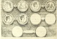 An illustration from Familiae romanae qvae reperivntvr in antiqvis nvmismatibvs ab vrbe condita ad tempora divi Avgusti : ex bibliotheca Fvlvi Vrsini : adivnctis familiis xxx ex libro Antoni Avgvstini ep. illerdensis (1577)