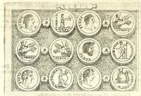 An illustration from Familiae romanae qvae reperivntvr in antiqvis nvmismatibvs ab vrbe condita ad tempora divi Avgusti : ex bibliotheca Fvlvi Vrsini : adivnctis familiis xxx ex libro Antoni Avgvstini ep. illerdensis (1577)