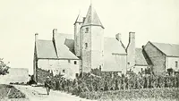 An illustration from Farm houses, manor houses, minor chateaux and small churches : from the eleventh to the sixteenth centuries, in Normandy, Brittany and other parts of France (1917)
