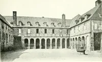 An illustration from Farm houses, manor houses, minor chateaux and small churches : from the eleventh to the sixteenth centuries, in Normandy, Brittany and other parts of France (1917)