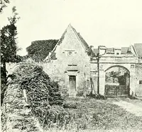 An illustration from Farm houses, manor houses, minor chateaux and small churches : from the eleventh to the sixteenth centuries, in Normandy, Brittany and other parts of France (1917)