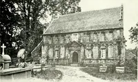 An illustration from Farm houses, manor houses, minor chateaux and small churches : from the eleventh to the sixteenth centuries, in Normandy, Brittany and other parts of France (1917)