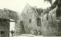 An illustration from Farm houses, manor houses, minor chateaux and small churches : from the eleventh to the sixteenth centuries, in Normandy, Brittany and other parts of France (1917)