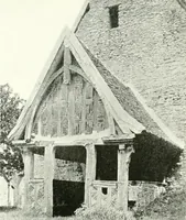 An illustration from Farm houses, manor houses, minor chateaux and small churches : from the eleventh to the sixteenth centuries, in Normandy, Brittany and other parts of France (1917)