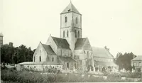 An illustration from Farm houses, manor houses, minor chateaux and small churches : from the eleventh to the sixteenth centuries, in Normandy, Brittany and other parts of France (1917)