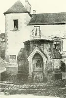 An illustration from Farm houses, manor houses, minor chateaux and small churches : from the eleventh to the sixteenth centuries, in Normandy, Brittany and other parts of France (1917)