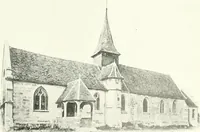 An illustration from Farm houses, manor houses, minor chateaux and small churches : from the eleventh to the sixteenth centuries, in Normandy, Brittany and other parts of France (1917)