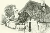 An illustration from Farm houses, manor houses, minor chateaux and small churches : from the eleventh to the sixteenth centuries, in Normandy, Brittany and other parts of France (1917)