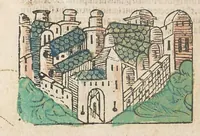 An illustration from Fasciculus temporu[m] omnes antiquo[rum] chronicas strictim complectens felici numine incipit