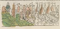 An illustration from Fasciculus temporu[m] omnes antiquo[rum] chronicas strictim complectens felici numine incipit