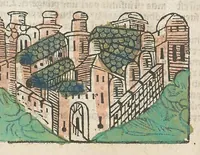 An illustration from Fasciculus temporu[m] omnes antiquo[rum] chronicas strictim complectens felici numine incipit