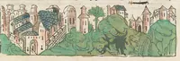An illustration from Fasciculus temporu[m] omnes antiquo[rum] chronicas strictim complectens felici numine incipit