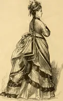 An illustration from Fashion book : novelties, costumes, mantles, millinery, etc. (1874)