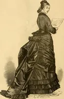 An illustration from Fashion book : novelties, costumes, mantles, millinery, etc. (1874)