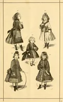 An illustration from Fashion book : novelties, costumes, mantles, millinery, etc. (1874)