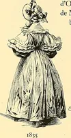Picture 153 of 322 from Fashion in Paris; the various phases of feminine taste and aesthetics from 1797 to 1897 (1898), leaf 204