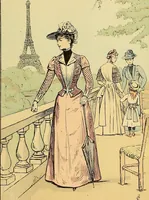 Picture 299 of 322 from Fashion in Paris; the various phases of feminine taste and aesthetics from 1797 to 1897 (1898), leaf 373