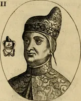 An illustration from Fasti ducales ab Anafesto I. ad Silvestrum Valerium Venetorum ducem : cum eorum iconibus, insignibus, nummismatibus publicis, & privatis aere sculptis : inscriptionibus ex aula M. Consilii, ac sepulchralibus : adiectae sunt adnotationes, ad vitam cuiusque principis, rerum, quae omissae fuerant (1696)