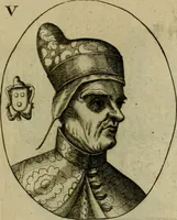 An illustration from Fasti ducales ab Anafesto I. ad Silvestrum Valerium Venetorum ducem : cum eorum iconibus, insignibus, nummismatibus publicis, & privatis aere sculptis : inscriptionibus ex aula M. Consilii, ac sepulchralibus : adiectae sunt adnotationes, ad vitam cuiusque principis, rerum, quae omissae fuerant (1696)