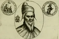 An illustration from Fasti ducales ab Anafesto I. ad Silvestrum Valerium Venetorum ducem : cum eorum iconibus, insignibus, nummismatibus publicis, & privatis aere sculptis : inscriptionibus ex aula M. Consilii, ac sepulchralibus : adiectae sunt adnotationes, ad vitam cuiusque principis, rerum, quae omissae fuerant (1696)