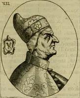 An illustration from Fasti ducales ab Anafesto I. ad Silvestrum Valerium Venetorum ducem : cum eorum iconibus, insignibus, nummismatibus publicis, & privatis aere sculptis : inscriptionibus ex aula M. Consilii, ac sepulchralibus : adiectae sunt adnotationes, ad vitam cuiusque principis, rerum, quae omissae fuerant (1696)