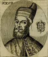 An illustration from Fasti ducales ab Anafesto I. ad Silvestrum Valerium Venetorum ducem : cum eorum iconibus, insignibus, nummismatibus publicis, & privatis aere sculptis : inscriptionibus ex aula M. Consilii, ac sepulchralibus : adiectae sunt adnotationes, ad vitam cuiusque principis, rerum, quae omissae fuerant (1696)