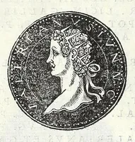 An illustration from Fasti et trivmphi Rom. a Romvlo rege vsqve ad Carolvm V. Caes. Aug., sive, Epitome regum, consulum, dictatorum, magistror. equitum, tribunorum militum consulari potestate, censorum, impp. & aliorum magistratuum Roman. cum orientalium tum occidentalium, ex antiquitatum monumentis maxima cum fide ac diligentia desumpta (1557)