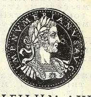 An illustration from Fasti et trivmphi Rom. a Romvlo rege vsqve ad Carolvm V. Caes. Aug., sive, Epitome regum, consulum, dictatorum, magistror. equitum, tribunorum militum consulari potestate, censorum, impp. & aliorum magistratuum Roman. cum orientalium tum occidentalium, ex antiquitatum monumentis maxima cum fide ac diligentia desumpta (1557)