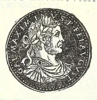 An illustration from Fasti et trivmphi Rom. a Romvlo rege vsqve ad Carolvm V. Caes. Aug., sive, Epitome regum, consulum, dictatorum, magistror. equitum, tribunorum militum consulari potestate, censorum, impp. & aliorum magistratuum Roman. cum orientalium tum occidentalium, ex antiquitatum monumentis maxima cum fide ac diligentia desumpta (1557)