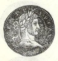 An illustration from Fasti et trivmphi Rom. a Romvlo rege vsqve ad Carolvm V. Caes. Aug., sive, Epitome regum, consulum, dictatorum, magistror. equitum, tribunorum militum consulari potestate, censorum, impp. & aliorum magistratuum Roman. cum orientalium tum occidentalium, ex antiquitatum monumentis maxima cum fide ac diligentia desumpta (1557)
